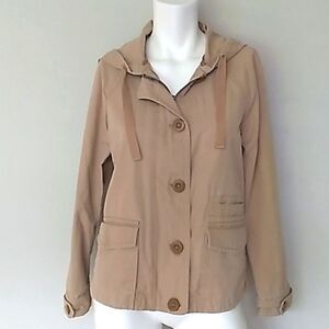 Gap Khaki Utility Hooded Jacket. Sz XS